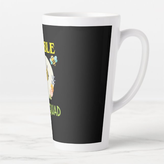 Beekeeper Art Bumble Bee Squad Latte Mug (Right)