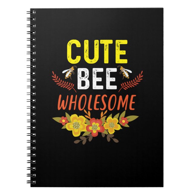 Beekeeper Art Cute Bee Wholesome Notebook (Front)