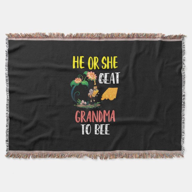 Beekeeper Art Great Grandma To Bee 2 Throw Blanket (Front)