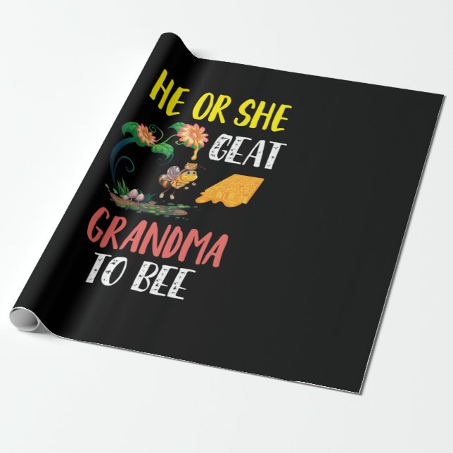 Beekeeper Art Great Grandma To Bee 2 Wrapping Paper (Unrolled)