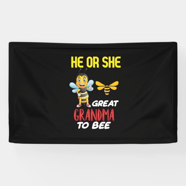 Beekeeper Art Great Grandma To Bee Banner (Horizontal)