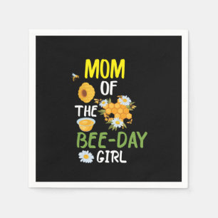 Beekeeper Art Mom Of The Bee-day Girl 2 Napkin