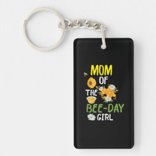 Beekeeper Art Mum Of The Bee-day Girl 2 Key Ring