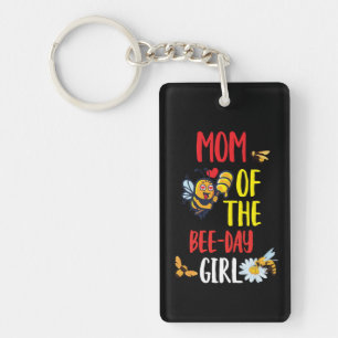 Beekeeper Art Mum Of The Bee-day Girl Key Ring