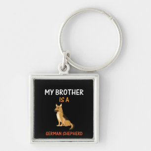 Beekeeper Art My Brother Is A German Shepherd Key Ring