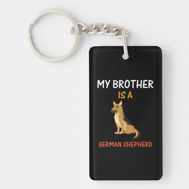 Beekeeper Art My Brother Is A German Shepherd Key Ring (Front)