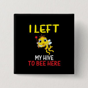 Beekeeper Art My Hive To Bee Here 15 Cm Square Badge