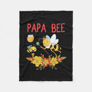 Beekeeper Art Papa Bee 2 Fleece Blanket