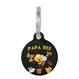 Beekeeper Art Papa Bee Pet Tag