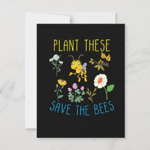 Beekeeper Art Plant These Save The Bees Card