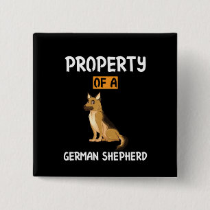 Beekeeper Art Property Of A German Shepherd 15 Cm Square Badge
