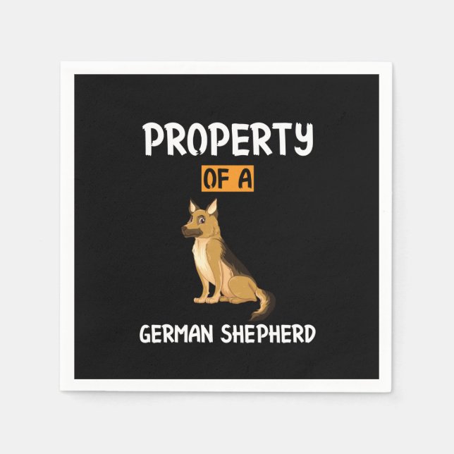 Beekeeper Art Property Of A German Shepherd Napkin (Front)