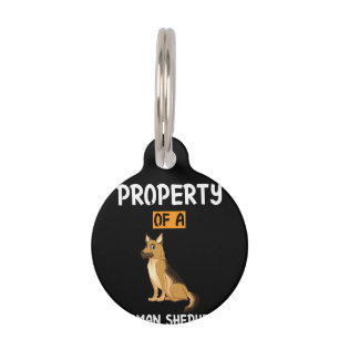 Beekeeper Art Property Of A German Shepherd Pet Tag