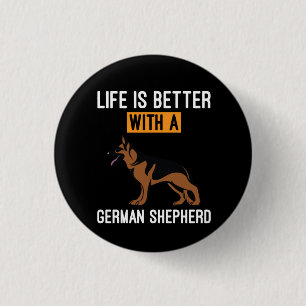 Beekeeper Art With A German Shepherd 3 Cm Round Badge