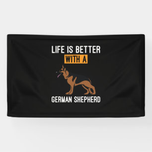 Beekeeper Art With A German Shepherd Banner
