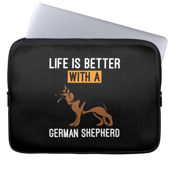 Beekeeper Art With A German Shepherd Laptop Sleeve (Front)