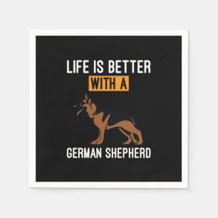 Beekeeper Art With A German Shepherd Napkin