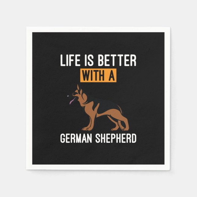 Beekeeper Art With A German Shepherd Napkin (Front)