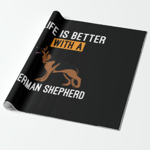 Beekeeper Art With A German Shepherd Wrapping Paper