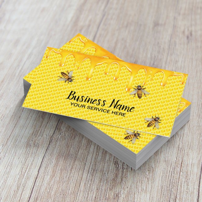 Beekeeper Bee Fresh Honey Apiary Business Card (Creator Uploaded)