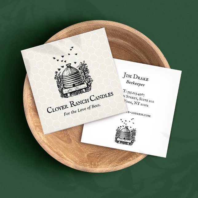 Beekeeper Beehive Beekeeping Apairy  Square Business Card (Creator Uploaded)