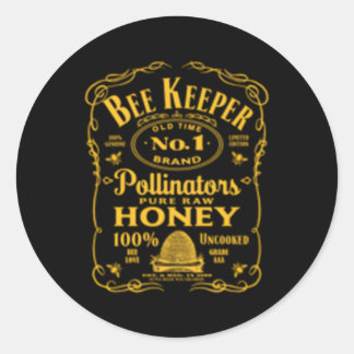 Beekeeper Beekeeg Old Time Honey Classic Round Sticker