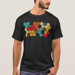 Beekeeper Beekeeping Bee Retro Vintage Honeycomb T-Shirt