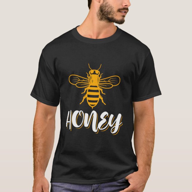 Beekeeper Bees He Honeycomb Beehive Honey T-Shirt (Front)