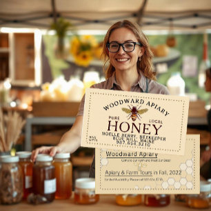  Beekeeper Business Card Honeycomb and Bee 