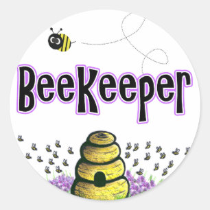 beekeeper classic round sticker