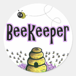 beekeeper classic round sticker
