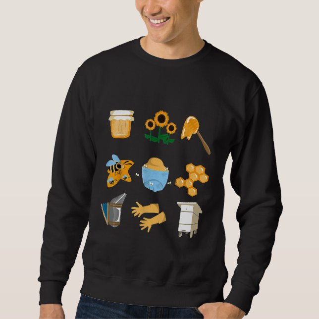 Beekeeper Dad Honeybee For A Hobby Beekeeper Sweatshirt (Front)