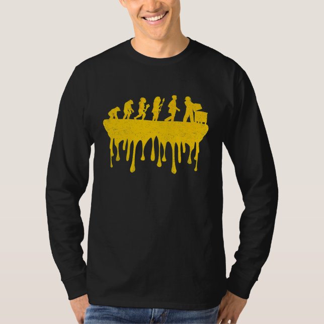 Beekeeper Evolving From Monkey Ape Caveman 1 T-Shirt (Front)
