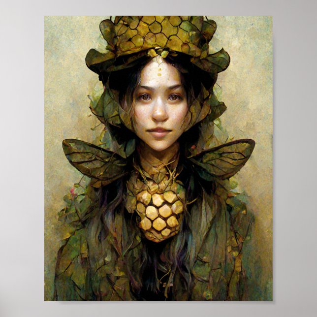 Beekeeper Fae Fantasy Art Poster (Front)