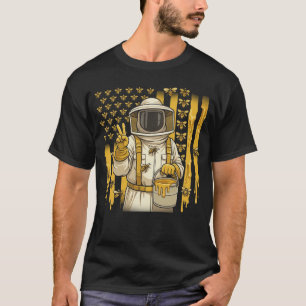 Beekeeper Funny American Flag Honey T-Shirt