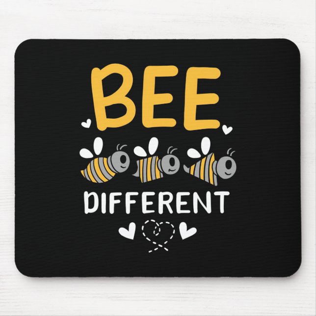 Beekeeper Gift | Bee Different Mouse Mat (Front)