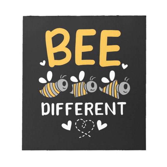 Beekeeper Gift | Bee Different Notepad (Front)