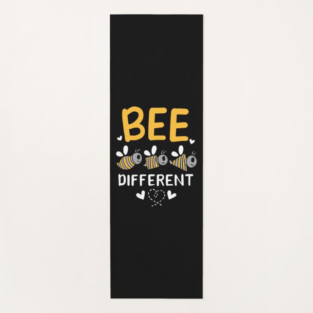 Beekeeper Gift | Bee Different Yoga Mat (Front)