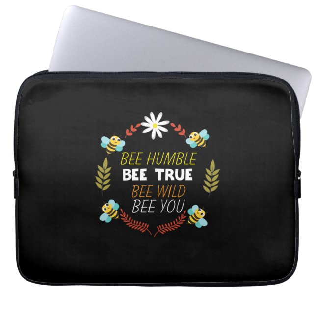 Beekeeper Gift | Bee Humble Bee True Laptop Sleeve (Front)