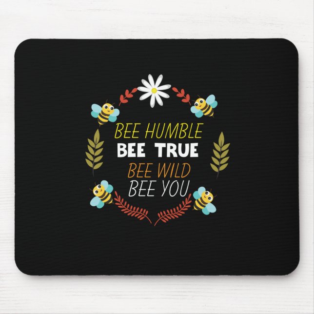 Beekeeper Gift | Bee Humble Bee True Mouse Mat (Front)
