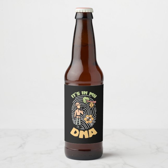 Beekeeper Gift | Bee Keeping It Is In My DNA Beer Bottle Label (Front)
