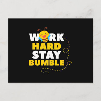 Beekeeper Gift | Bee Work Hard Stay Bumble Postcard