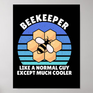 Beekeeper Gift Beekeeper Retro Vintage Poster