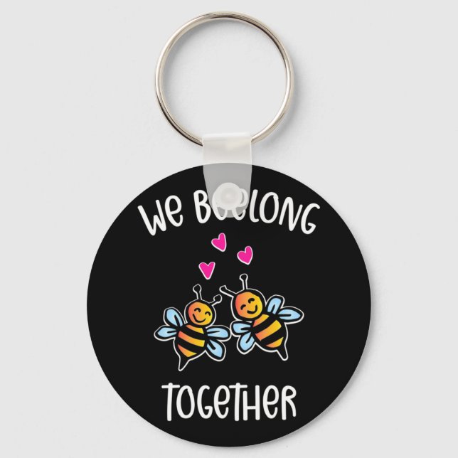 Beekeeper Gift | Beekeeper We Beelong Together Key Ring (Front)