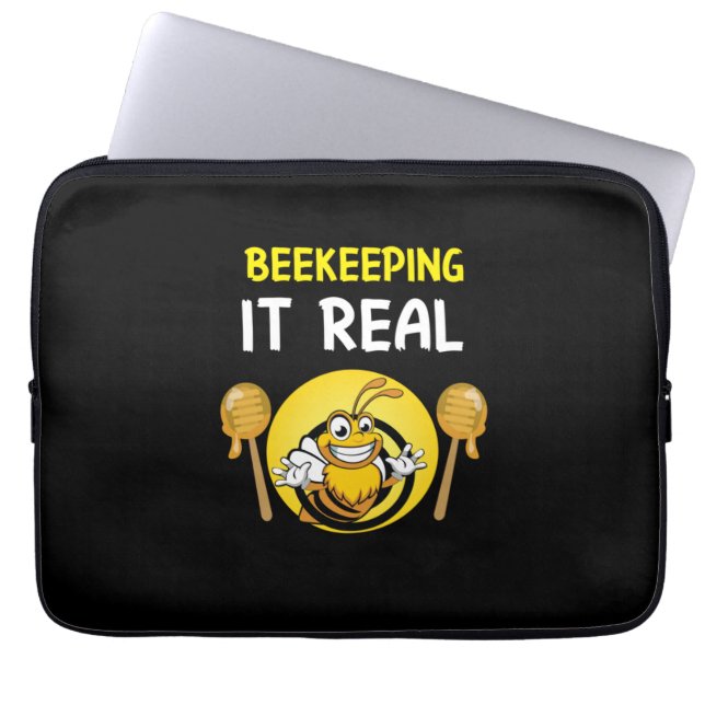 Beekeeper Gift | BeeKeeping Dad Laptop Sleeve (Front)