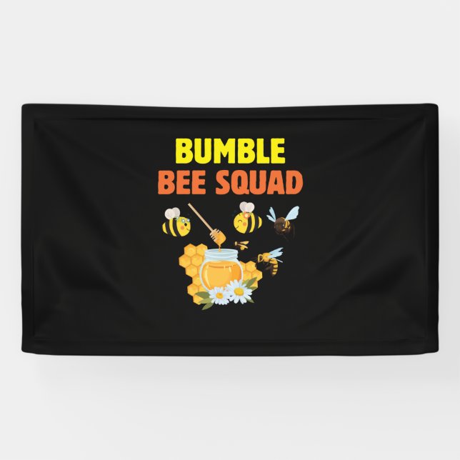 Beekeeper Gift | Bumble Bee Squad Family Banner (Horizontal)