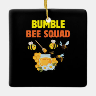 Beekeeper Gift Bumble Bee Squad Family Ceramic Ornament