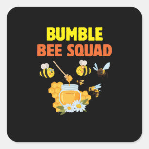 Beekeeper Gift Bumble Bee Squad Family Square Sticker