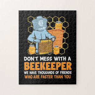 Beekeeper Gift Do Not Mess With A Beekeeper Jigsaw Puzzle