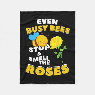 Beekeeper Gift Even Busy Bees Fleece Blanket